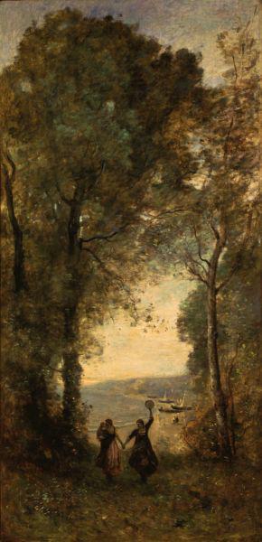 Jean-Baptiste Camille Corot Reminiscence of the Beach of Naples Norge oil painting art